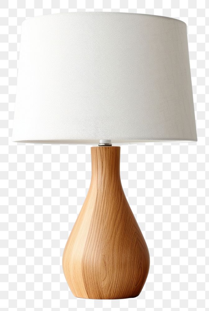 PNG  Bedside table lamp lampshade white creativity. AI generated Image by rawpixel.