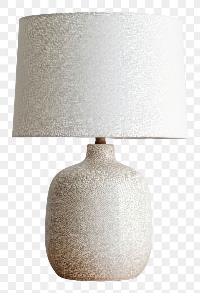 PNG  Bedside table lamp lampshade white decoration. AI generated Image by rawpixel.