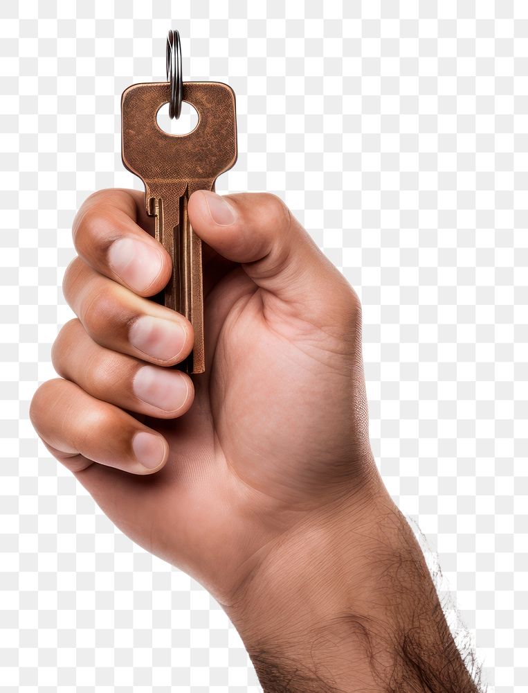 PNG A man holding key white background finger person.