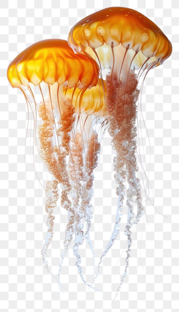 PNG Jelly fish jellyfish animal white background