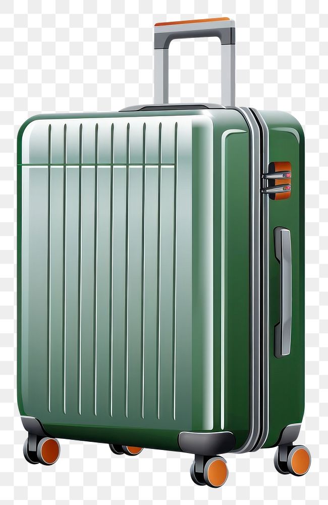 PNG Luggage suitcase green white background. AI generated Image by rawpixel.