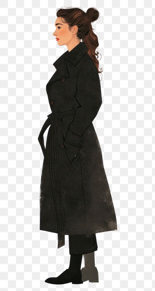 PNG Woman coat overcoat sleeve.