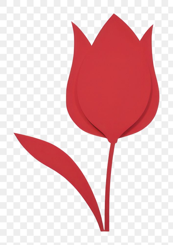 PNG Tulip flower petal plant cartoon.