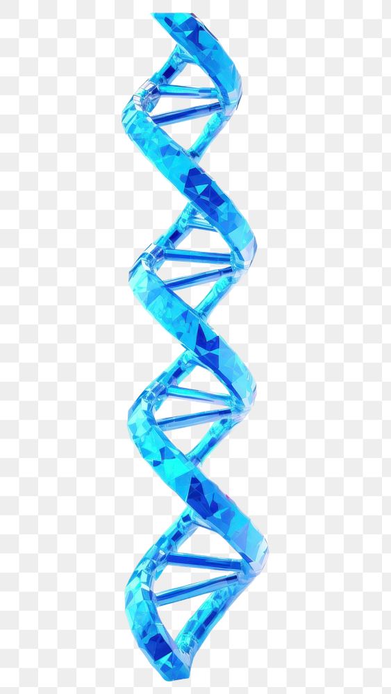 PNG 3d render blue dna helix sequence white background accessories accessory.
