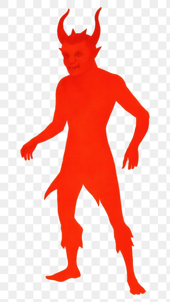 PNG  Devil full body art cartoon representation.