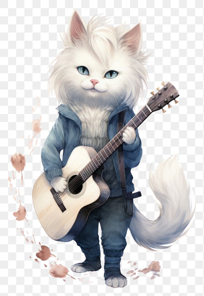 PNG An acoustic guitar musician mammal animal.