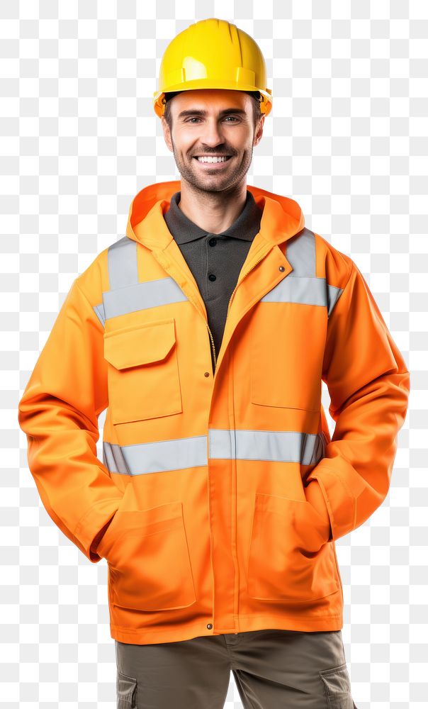 PNG Construction worker hardhat helmet jacket