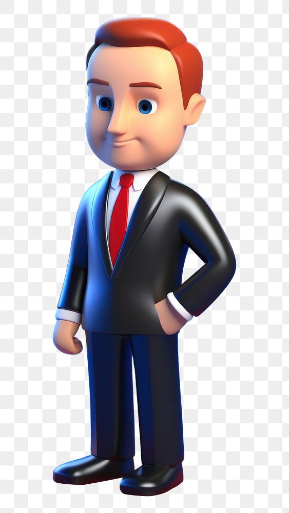 PNG Business man figurine cartoon representation. AI generated Image by rawpixel.