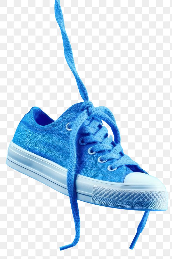 PNG Rope sneakers footwear shoe blue.