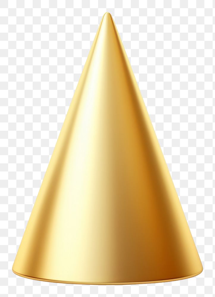 PNG Cone gold white background celebration simplicity.