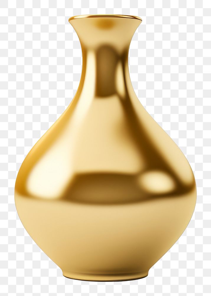 PNG Icon vase gold material pottery white background simplicity.