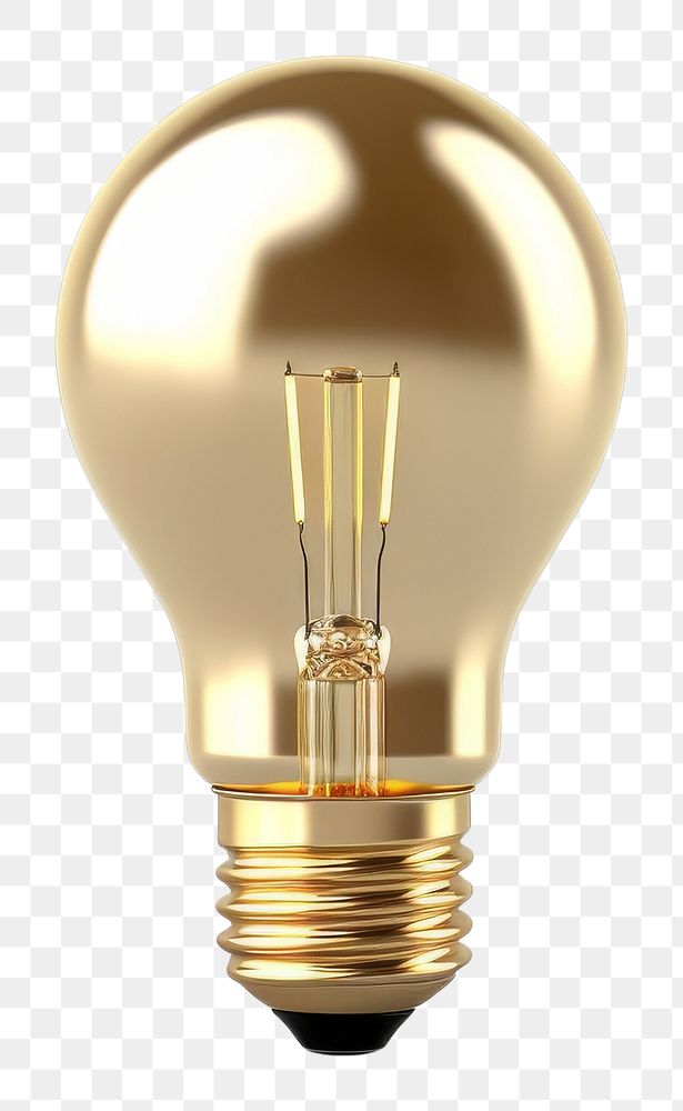 PNG Light bulb gold material lightbulb white background electricity.