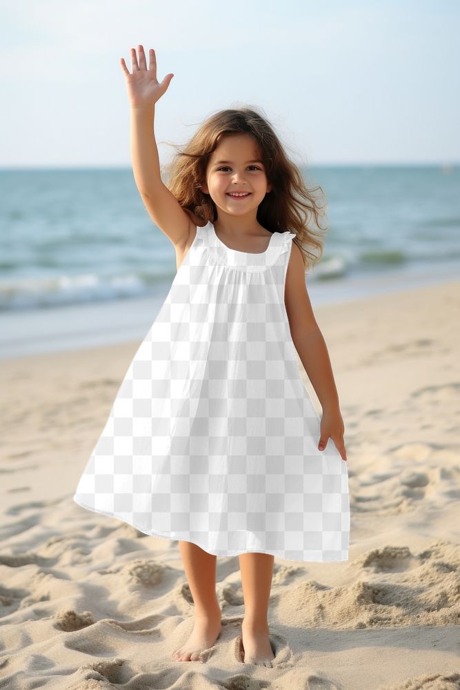 Girl's dress png mockup, transparent design