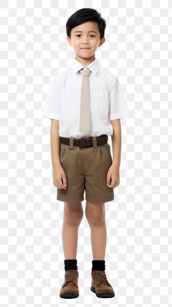 PNG A school kid standing shorts shirt. AI generated Image by rawpixel.
