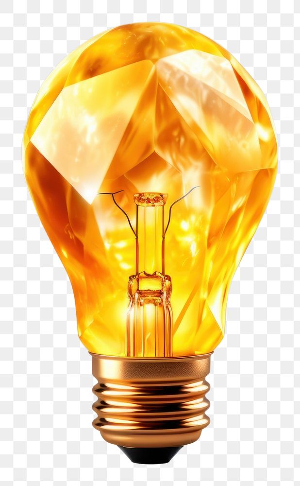 PNG Yellow lightbulb electricity illuminated innovation.