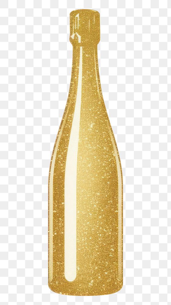PNG  Champagne bottle icon drink wine gold.
