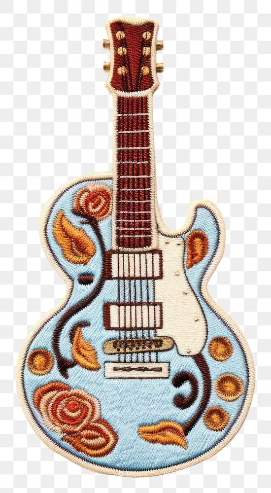 PNG  Guitar white background creativity jewelry.