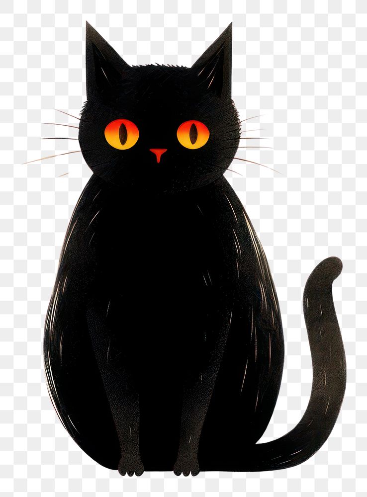 PNG  Black cat halloween animal mammal pet.