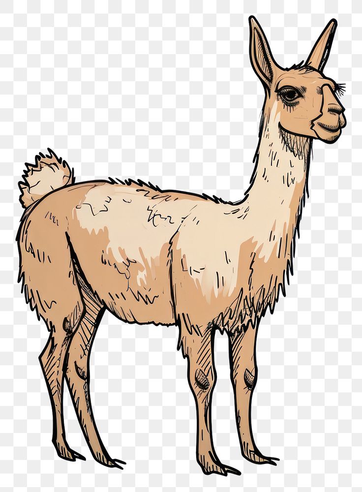 PNG Alpaca mammal llama livestock.