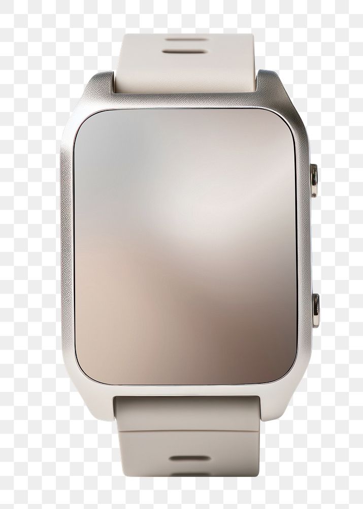Beige smartwatch png transparent mockup