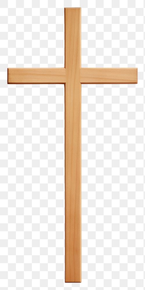 PNG  Simple cross crucifix symbol white background. AI generated Image by rawpixel.