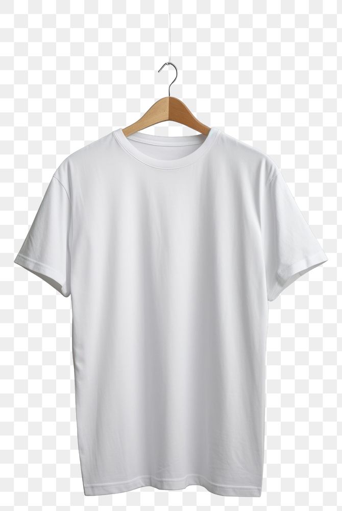 PNG Short sleeve t shirt t-shirt hanger white
