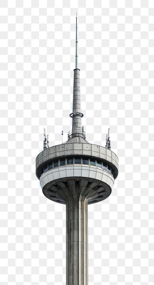 PNG  Retro tv tower architecture building landmark.