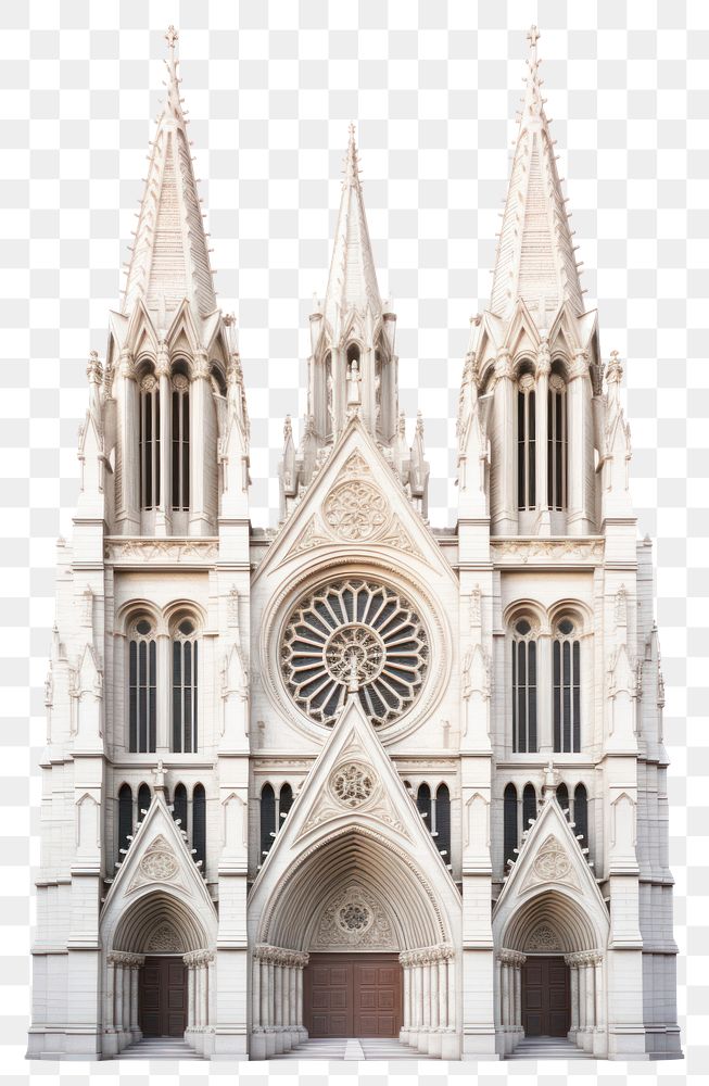 PNG  Architecture photo of stone cathedral building white background spirituality.