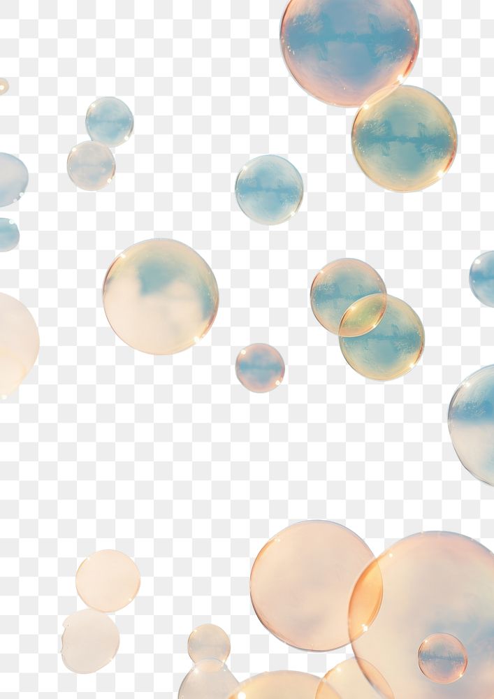 PNG A group of soap bubbles floating in the cloud sky backgrounds outdoors nature
