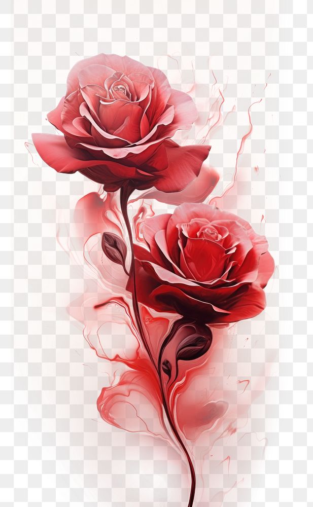 PNG Ink red roses pattern flower petal. AI generated Image by rawpixel.