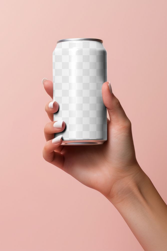 Soda can png mockup, transparent design