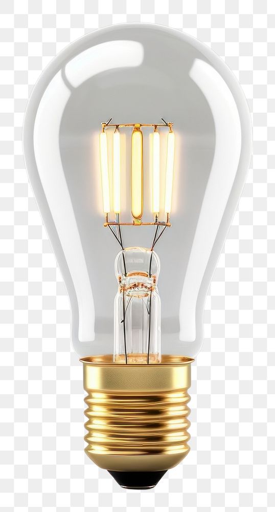 PNG Long light bulb lightbulb electricity illuminated.