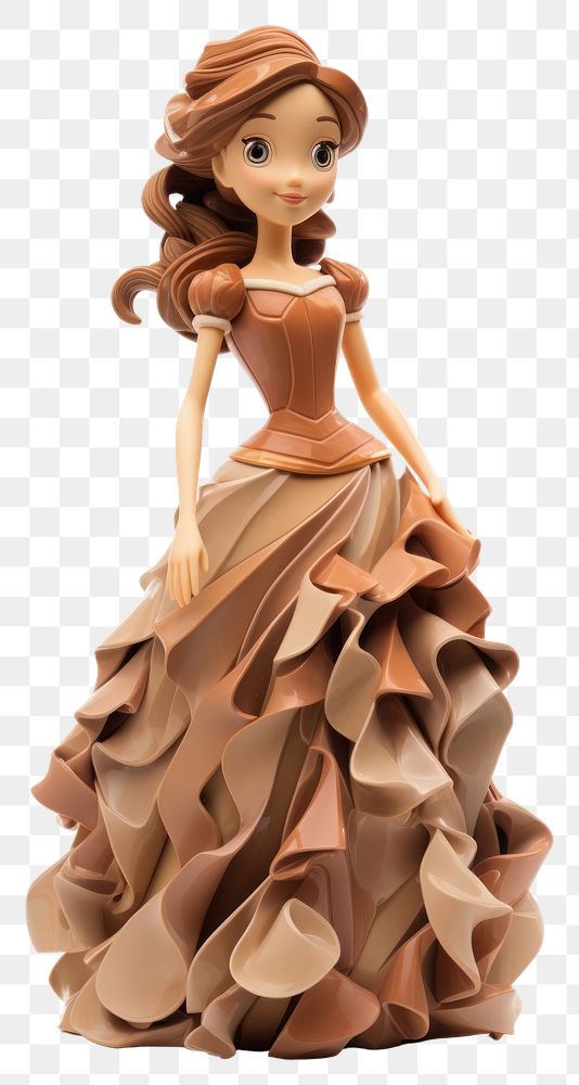 PNG Figurine dress doll toy.