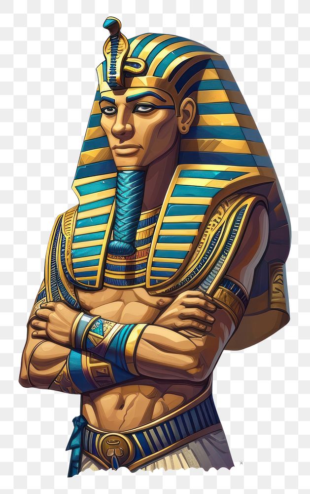 PNG Pharaoh adult white background representation.