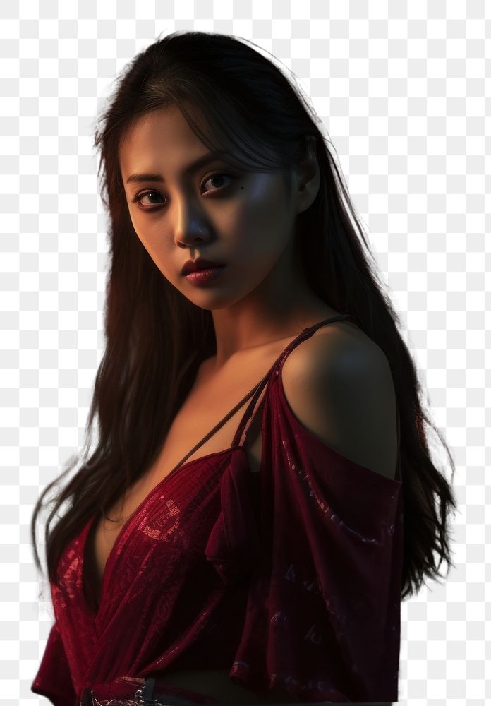 PNG Korean female portrait adult light. AI generated Image by rawpixel.