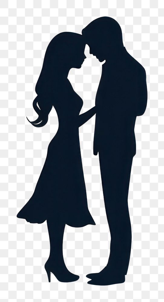 PNG Couple silhouette adult love. AI generated Image by rawpixel.