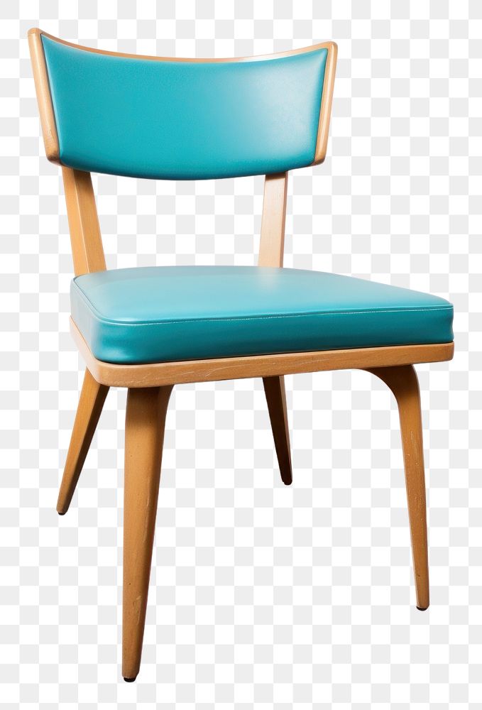 PNG  Chair featuring turquoise furniture armchair table.