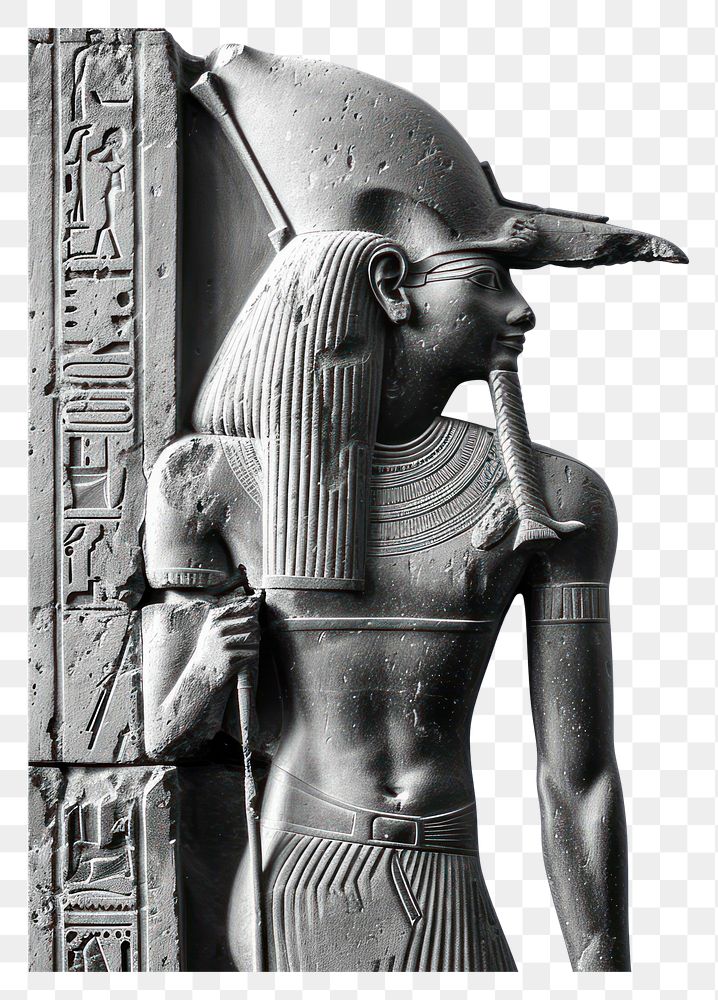 PNG Bas-relief a ancient Egyptian sculpture texture statue art representation.