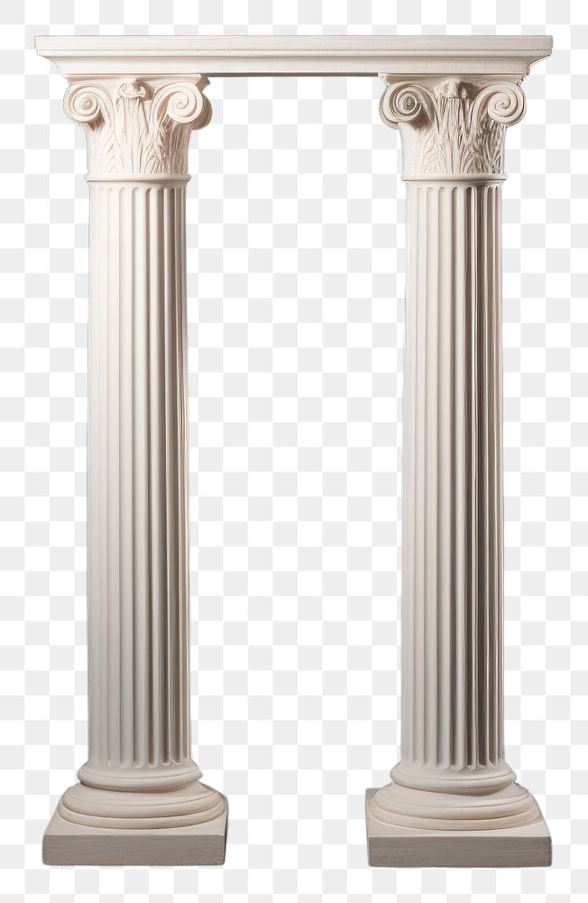 PNG Greek Ionic column architecture colonnade entrance.