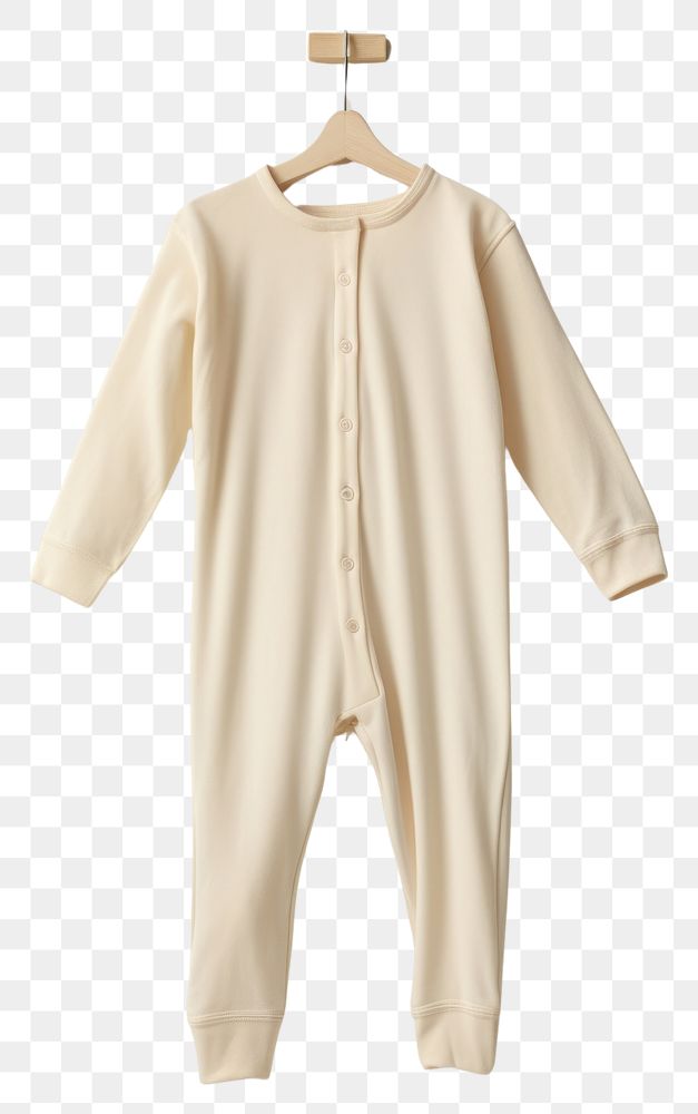 PNG Cream pajamas mockup baby coathanger simplicity.