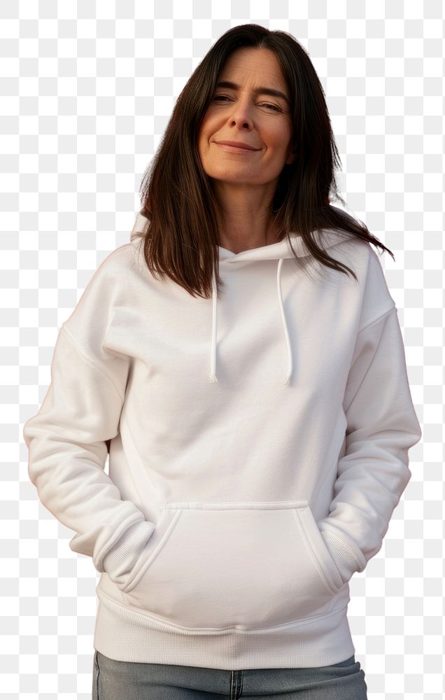 PNG Hoodie portrait sweatshirt clothing.