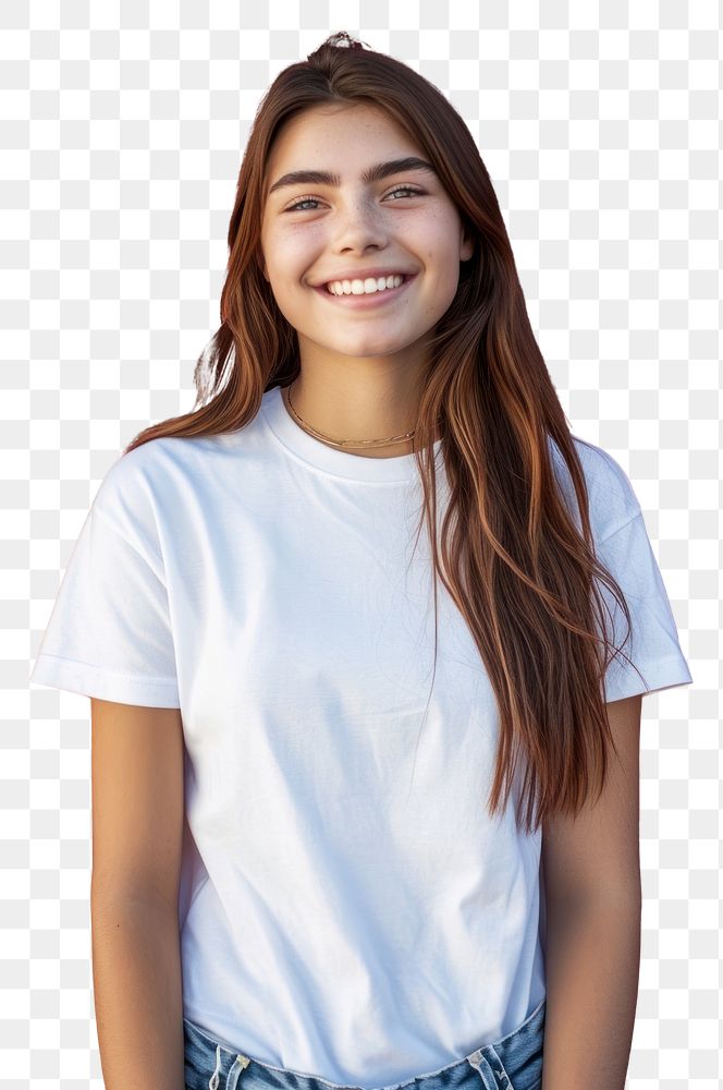 PNG T-shirt portrait brick smile.