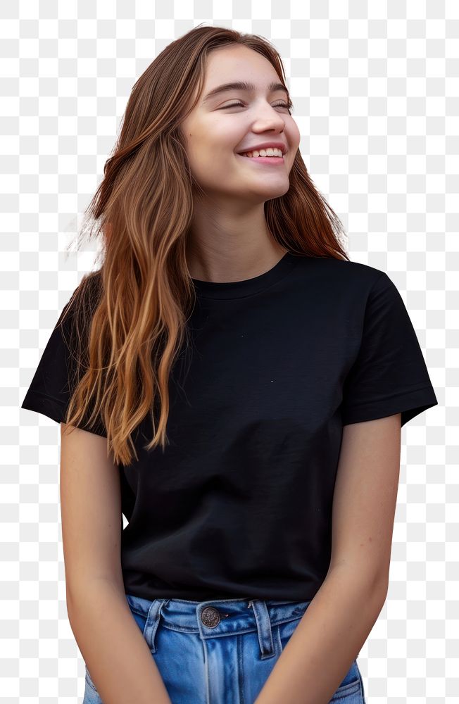 PNG T-shirt portrait brick smile.