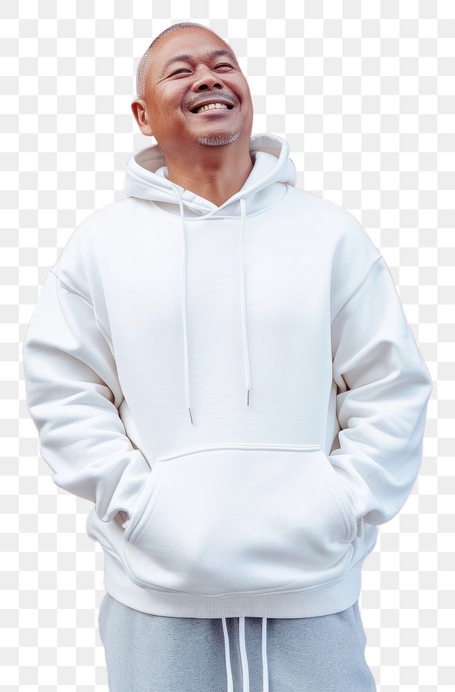 PNG Hoodie sweatshirt portrait clothing.