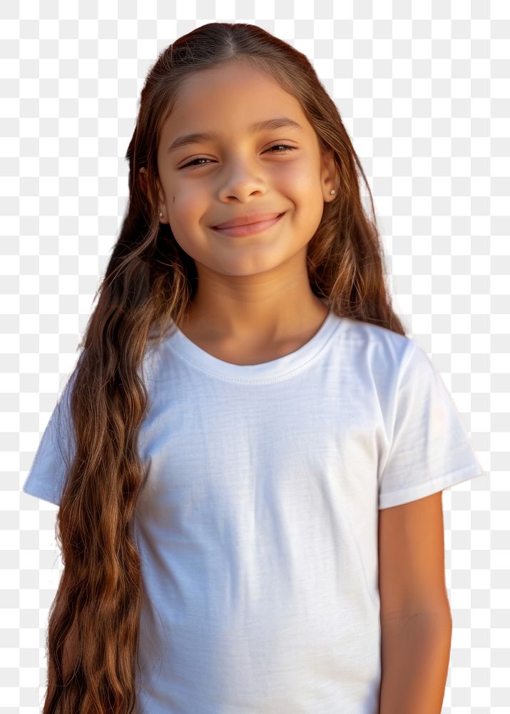 PNG T-shirt portrait child smile.
