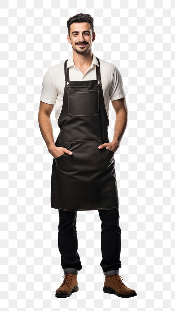 PNG Barista standing adult apron.