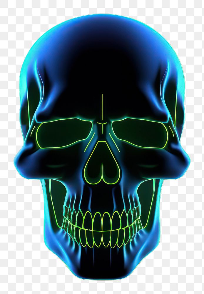 PNG  A skull light illuminated tomography.