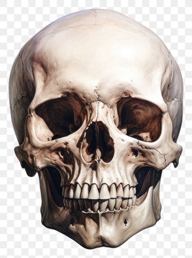 PNG Skull white background anthropology sculpture.