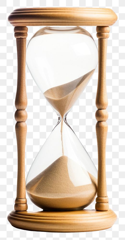 PNG  Hourglass sand white background furniture deadline.