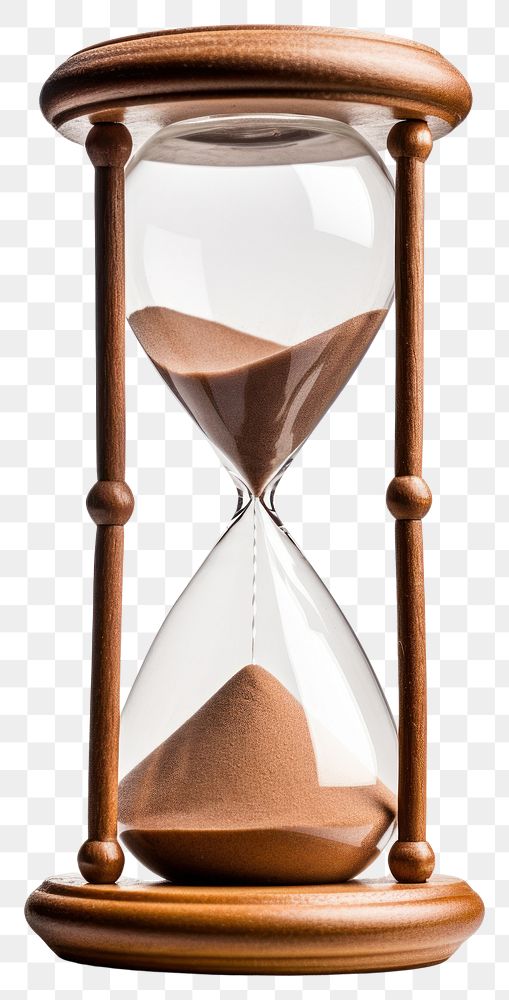 PNG  Hourglass sand white background furniture deadline
